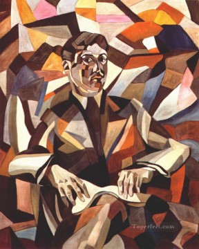 Autorretrato 1912 Aristarkh Vasilevich Lentulov cubismo abstracto Pinturas al óleo